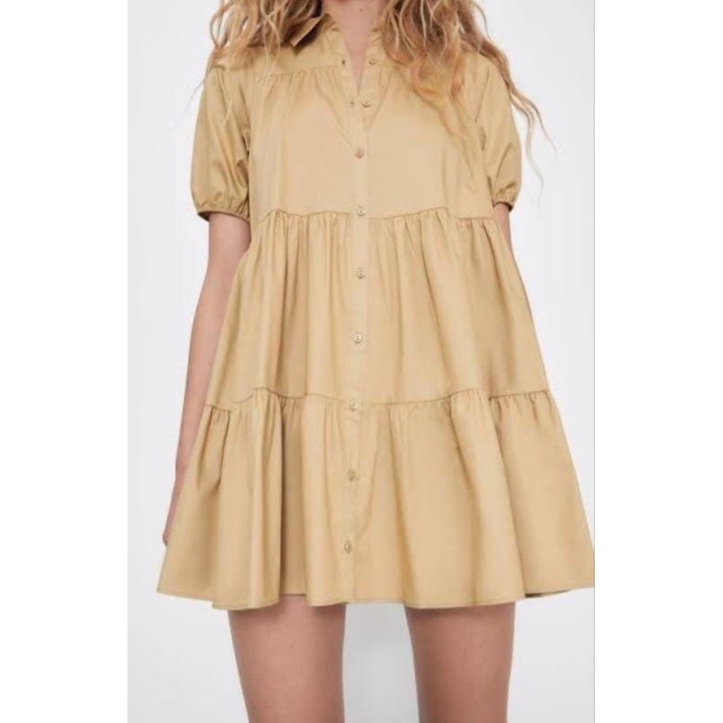 Puffy Dress ZARA poplin preloved like new