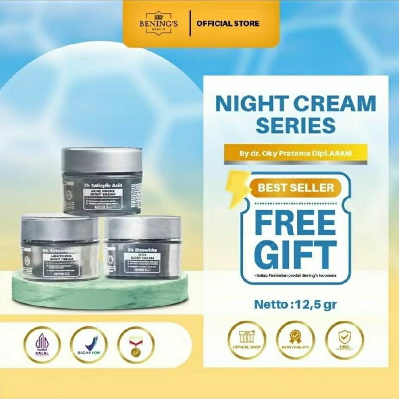 [SKINMOLOGY] NIGHT CREAM BENING'S SKINCARE BY DR OKY PRATAMA BENING CLINIC KRIM MALAM