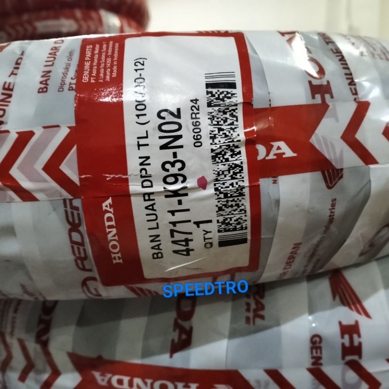 BAN LUAR DEPAN MOTOR HONDA SCOOPY RING 12 UKURAN 100-90-12 AHM