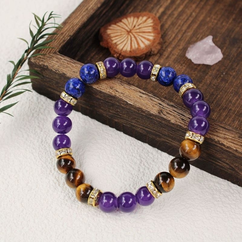 Gelang batu alam Kombinasi baru kekayaan ungu Gelang manik-manik grosir