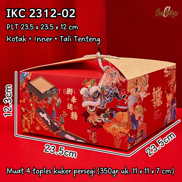 

IKC2312-02 Kotak Box Kue Imlek Nastar Cookies Lapis Hampers Sincia