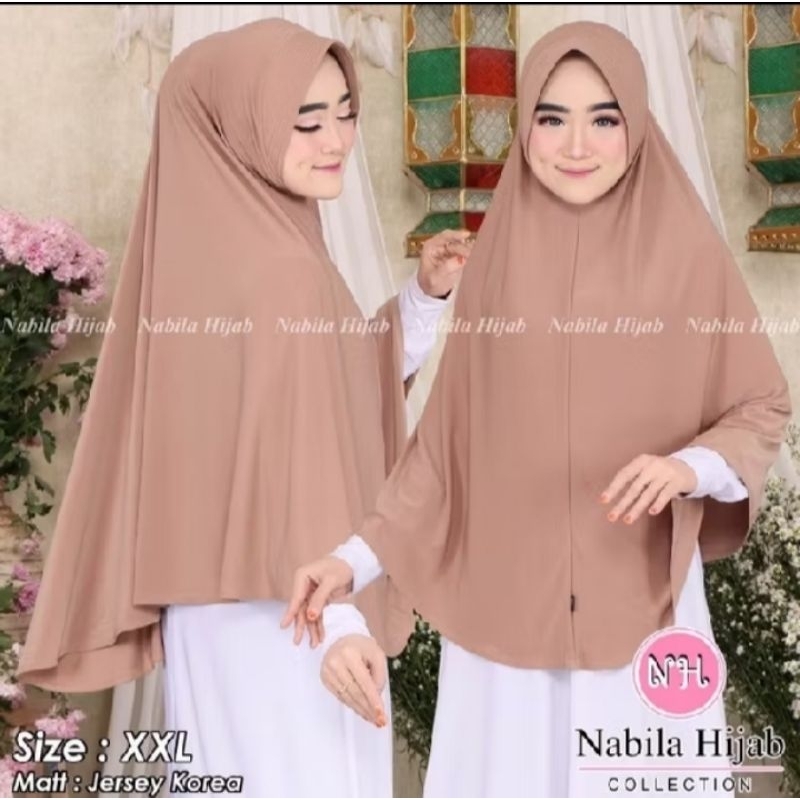 JILBAB INSTAN BERGO UKURAN JUMBO XXL JILBAB INSTAN JERSEY PED