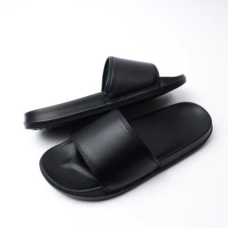 SANDAL PRIA WANITA HITAM PUTIH POLOS SENDAL SELOP SLOP FLIP FLOP SANDAL DISTRO TERLARIS TERMURAH