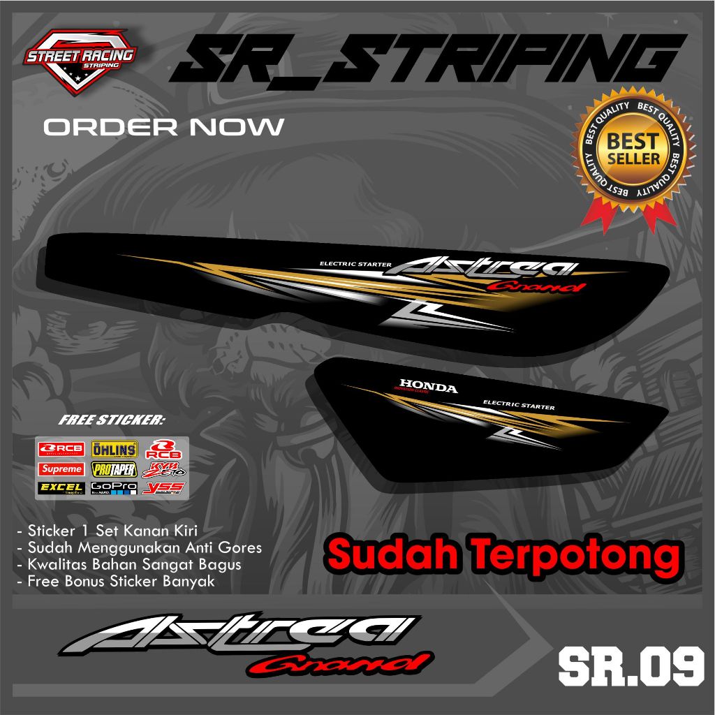 STICKER STRIPING ASTREA GRAND BULUS HOLOGRAM / STRIPING IMPRESSA / STIKER GRAND BULUS / CLASSIC SR.0