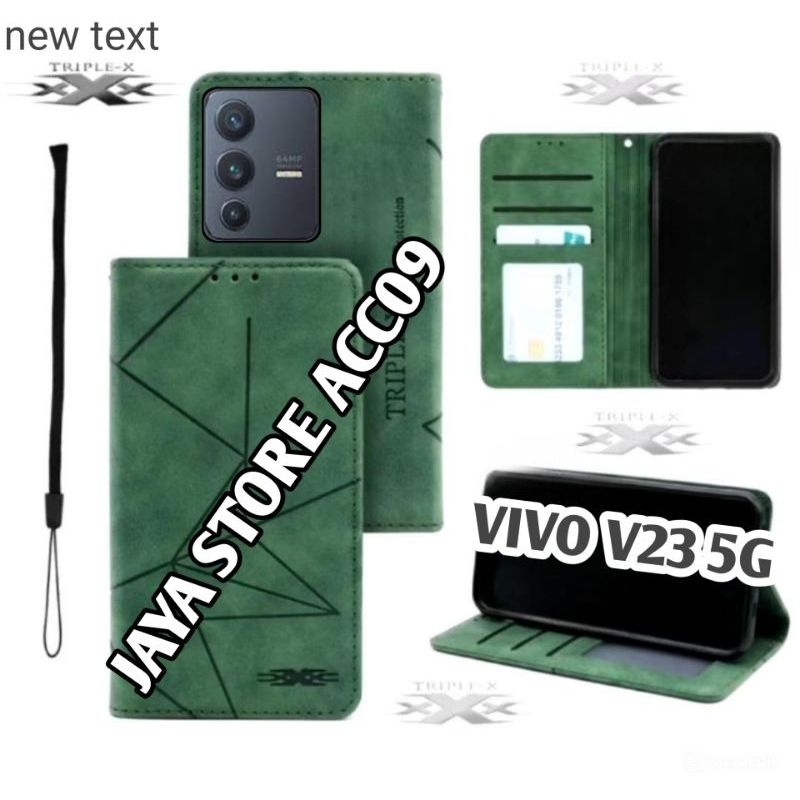CASE VIVO V23 5G/V23 E. FLIP COVER SARUNG CASE DOMPET MAGNET TRIPLE X