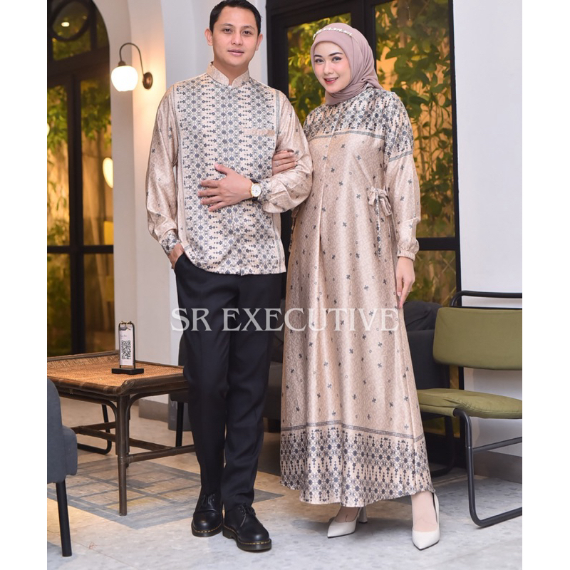 Baju Couple Pasangan Gamis Pesta Mewah Elegan Baju Couple Keluarga Baju Couple Pasangan Lebaran 2025
