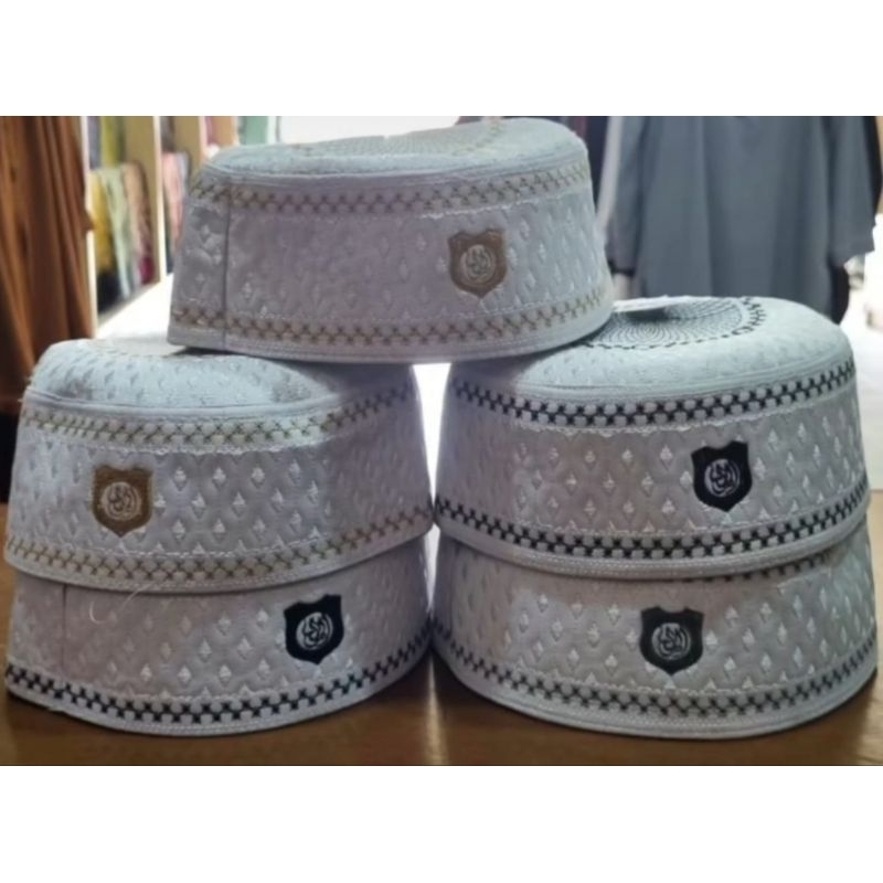 Peci Putih Bordir