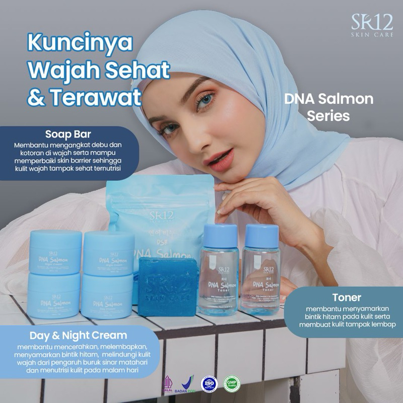 PAKET DNA SALMON SR12 / DNA SALMON SR12 / SKINCARE DNA SALMON / SKINCARE REMAJA / SKINCARE MURAH AMP