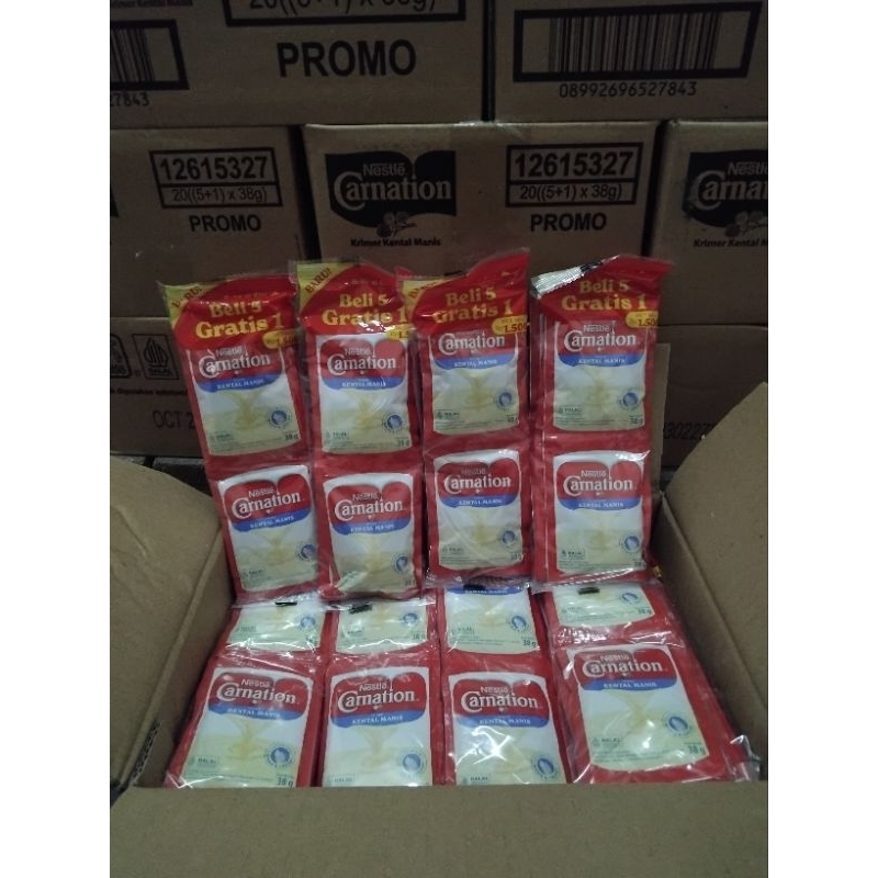 

caranation saset 38gr isi 5 gratis 1 pcs / susu kental manis