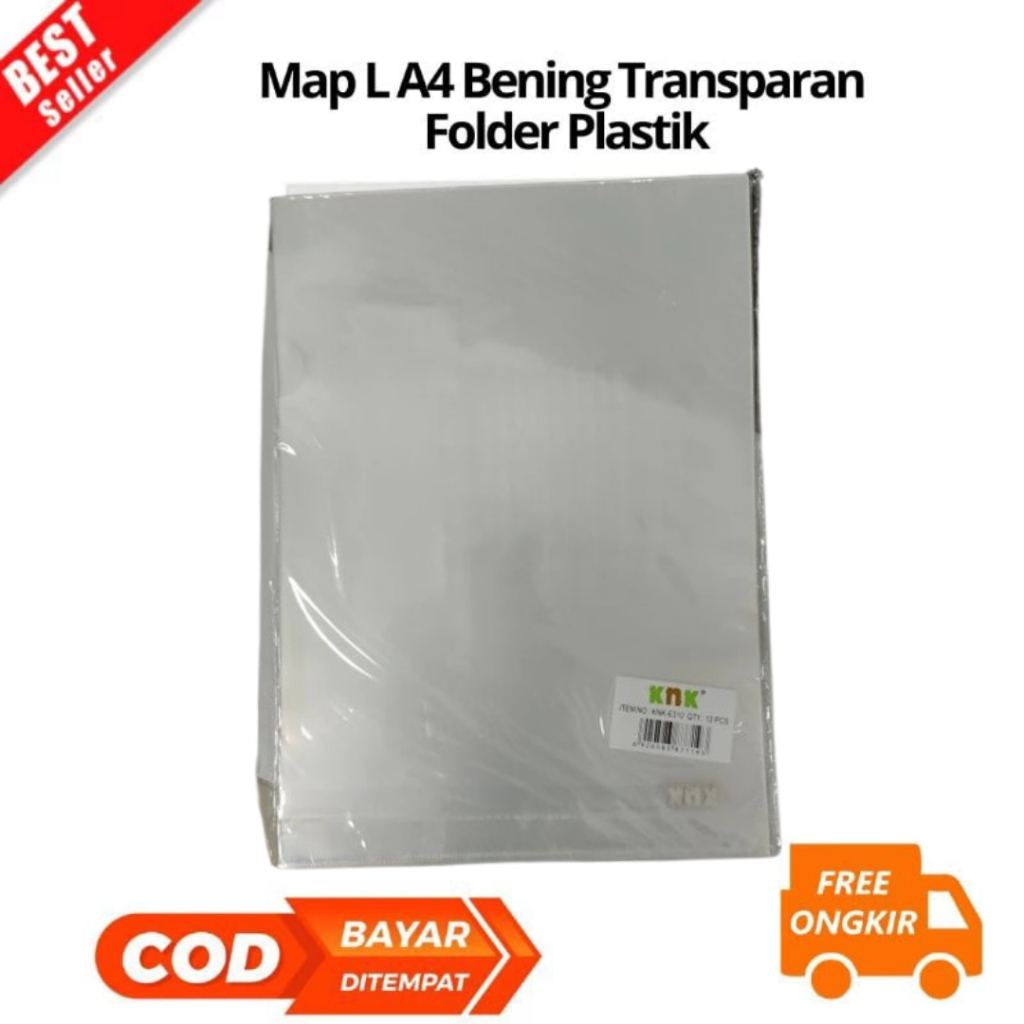 

[JK] BAYAR DI TEMPAT Map L F4 Folio Bening Transparan Clear Sleeves File Folder Plastik - FO 0.12mm /PCS