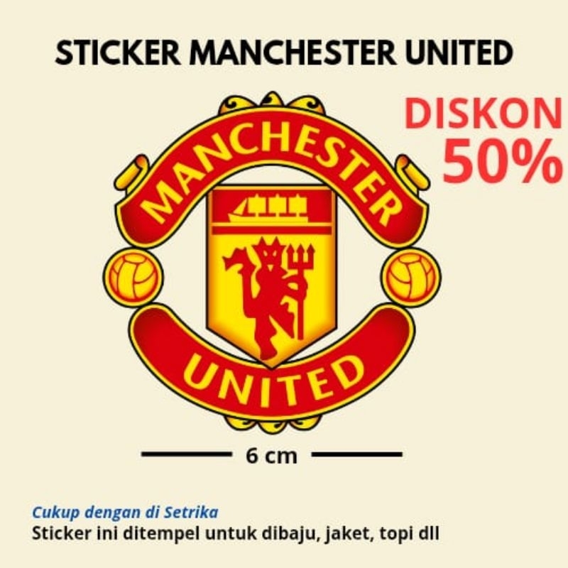 

Sticker Stiker Pack Logo Emblem Liga Klub Club Sepak Bola / FootBall Manchester United DTF Murah Ukuran 6,5 cm