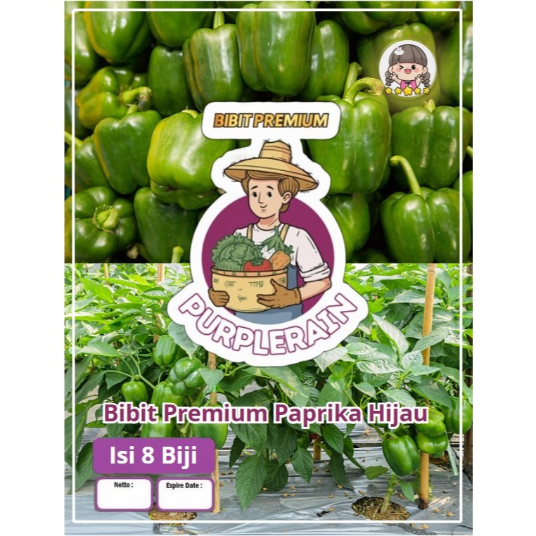 Bibit Premium Paprika Hijau | Benih Paprika Hijau | Bibit Paprika Hijau