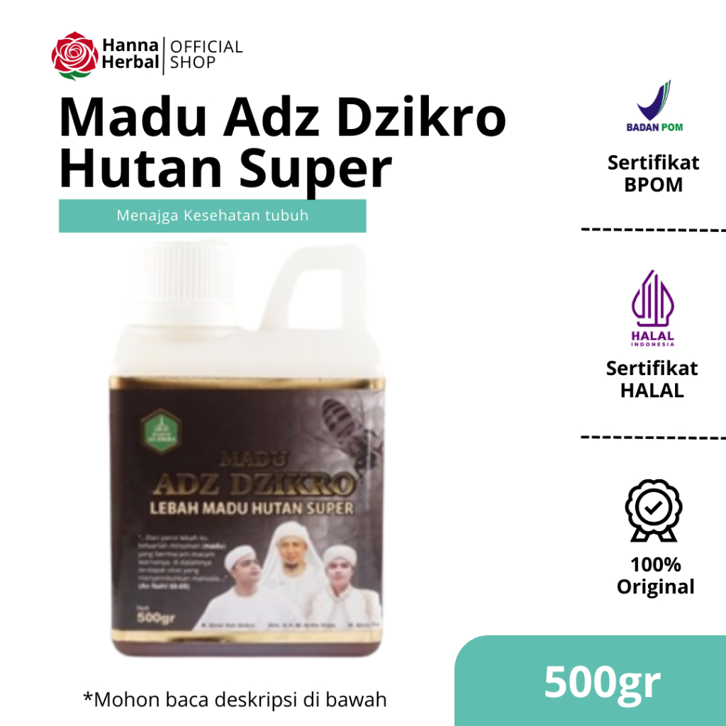 

ADZ DZIKRO Madu Kesehatan Hutan Super 500 Gram