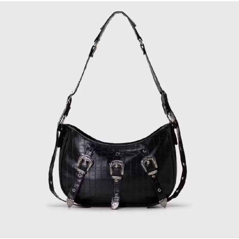 Preloved Kimberly sling bag croco black by adorable projects