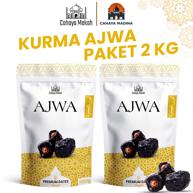 

Paket Ajwa Bundling 2 In 1 Kurma AJWA Premium 2 Kg Pouch Kurma Nabi High Quality