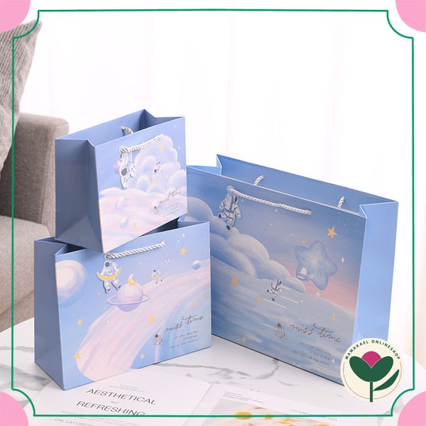 

Paperbag astronot miss time kantong kado kantong souvenir MK1900