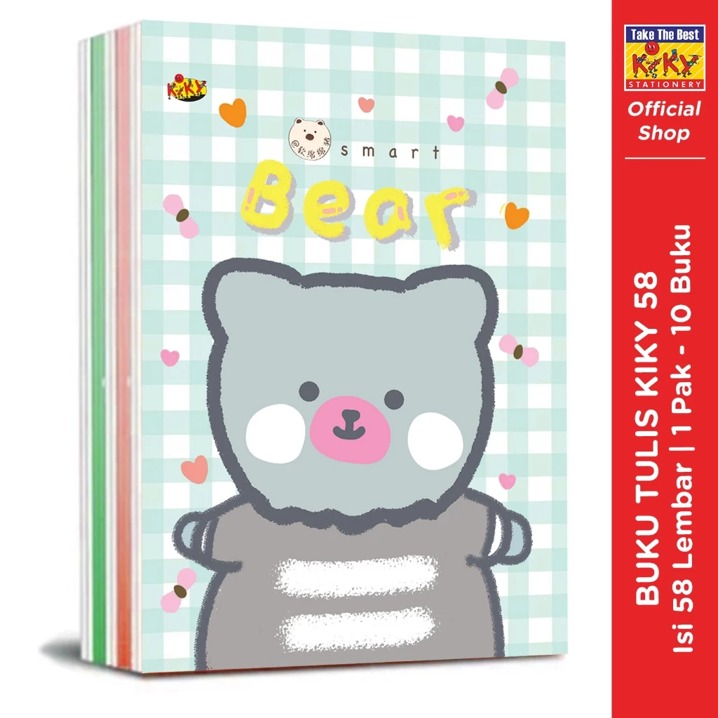 

TBMO PACK KIKY Buku Tulis 58 Lembar - 10 Buku / Motif Random