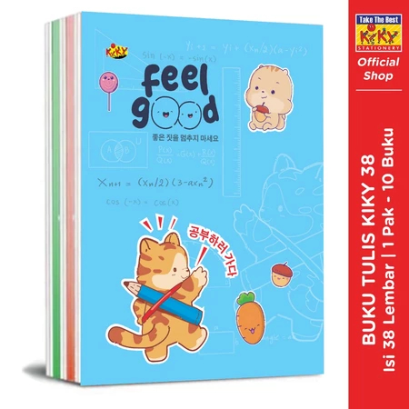 

TBMO PACK KIKY Buku Tulis 38 Lembar - 10 Buku / Motif Random