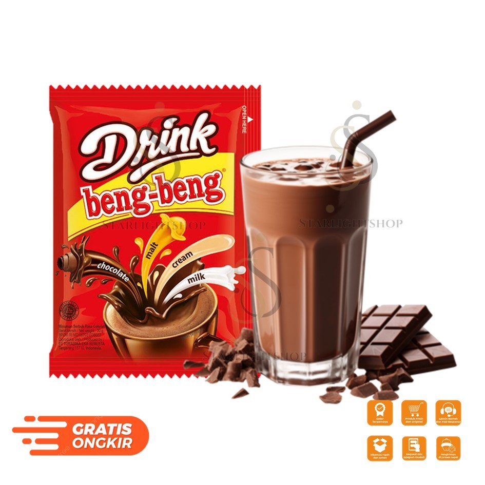 

DRINK BENG-BENG DRINK 30gr MINUMAN COKELAT BUBUK / BENG BENG DRINK 1 RENCENG ISI 10 PCS