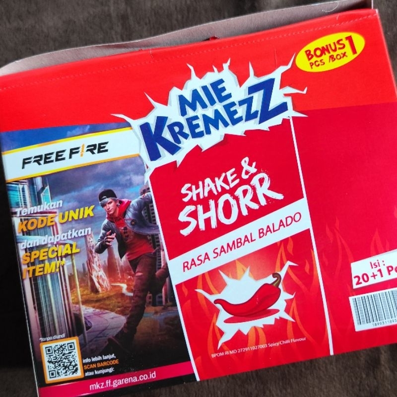 

MIE KREMEZz SHAKE & SHORR 1BOX ISI 20 + 1PCS