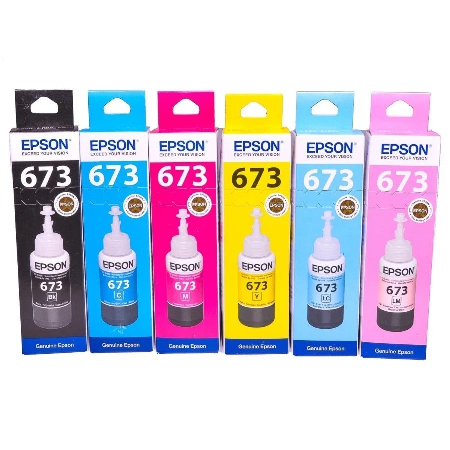 TINTA EPSON 673 T673 ORIGINAL PRINTER L805 L810 L850 L1300 L1800 ORI