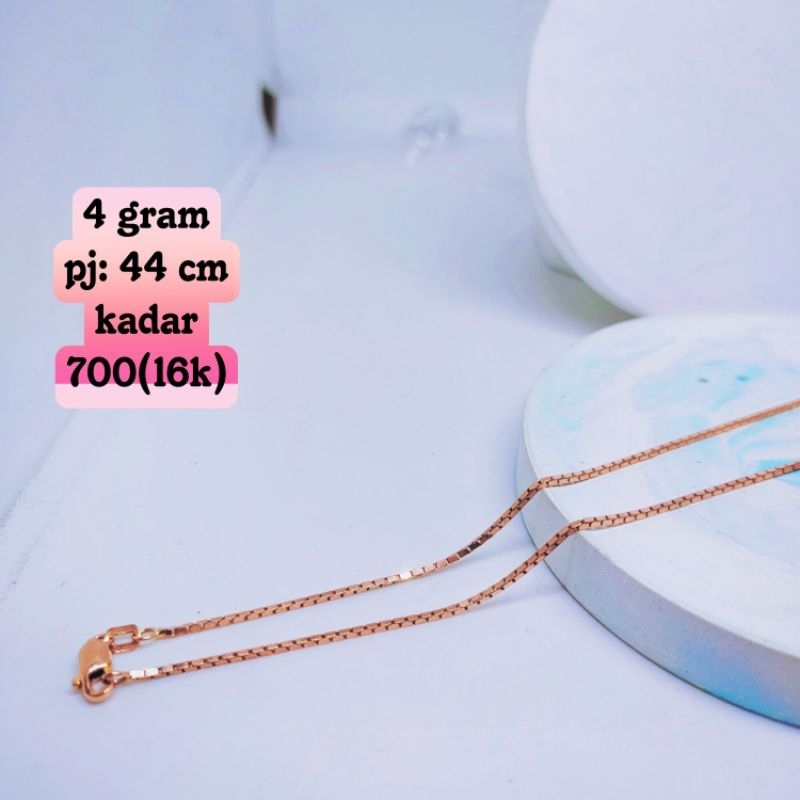 kalung emas model Italy kaca.mas kadar 700(16k)