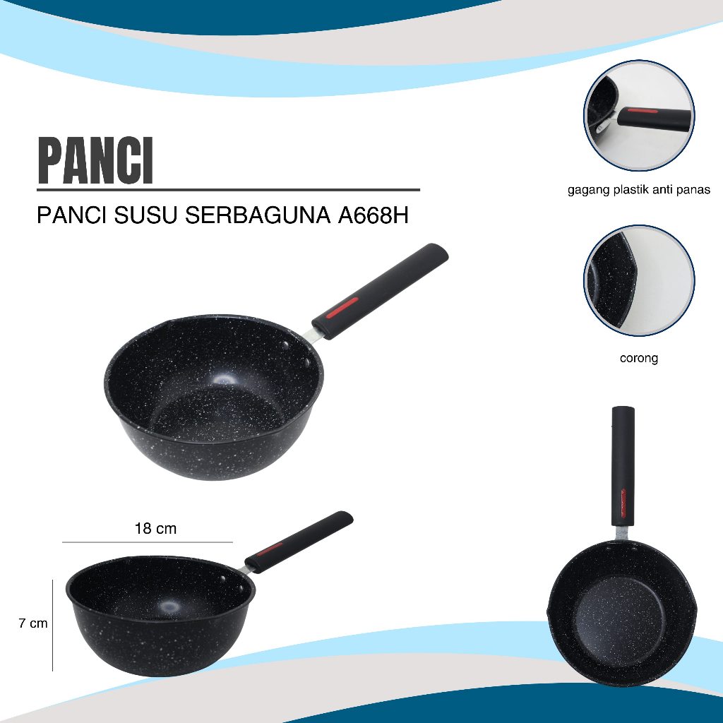 PANCI SUSU/ PANCI ENAMEL/PANCI SERBAGUNA/PANCI GAGANG A668H