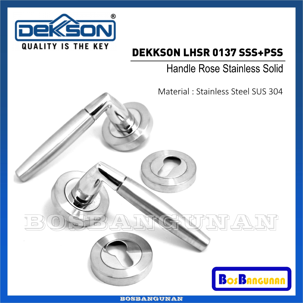 Handle Pintu DEKKSON LHSR 0137 SSS + PSS / Gagang Pintu DEKKSON / Handel Pintu DEKKSON LHSR0137 Soli