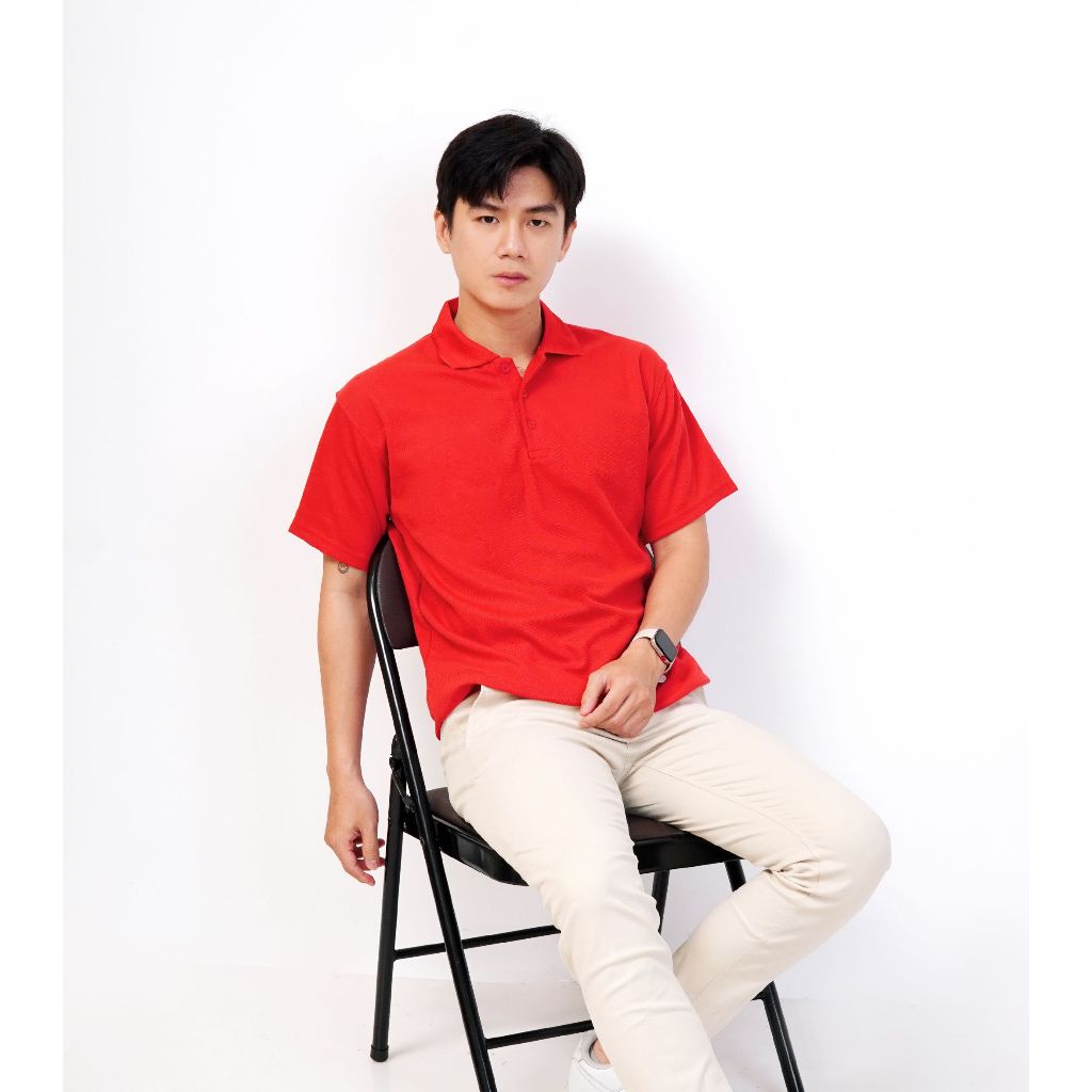 kaos polo MERAH / polo polos / kaos polo polos merah / KAOS KERAH LENGAN PENDEK WARNA MERAH / KAOS K