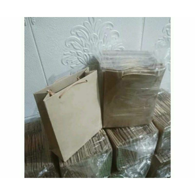 

paperbag tas kertas coklat ukuran 20x10x15 cm