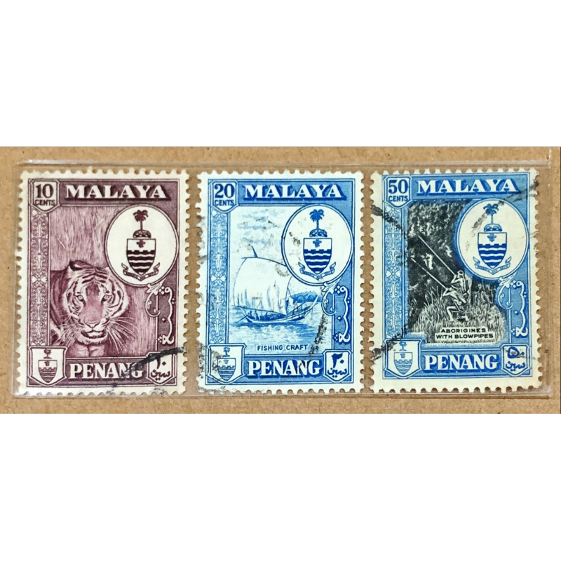 

(BA) PRANGKO KUNO MALAYSIA DARI PENANG 3V USED