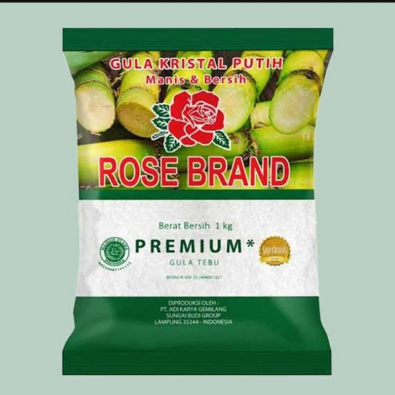 

Gula crystal rosebrand (Hijau) 1kg/kemasan