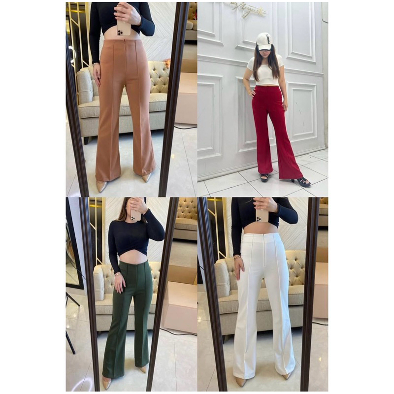 Celana cutbray wanita bahan scuba import