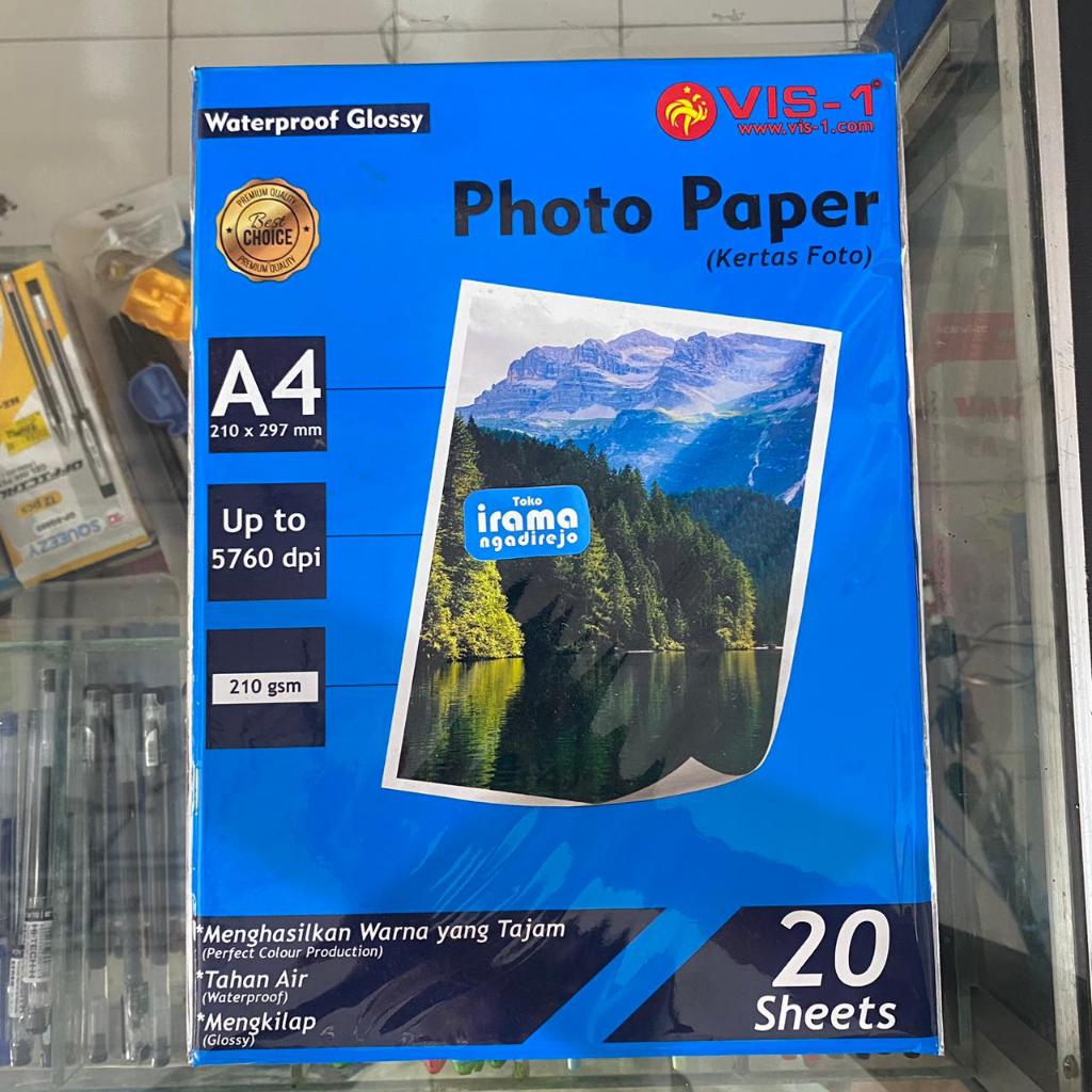 

Vis-1 Photo Paper A4 210gr (210 x 297 mm) / Kertas Foto