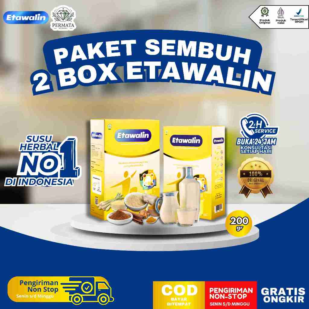 

ETAWALIN PAKET 2 BOX - Bantu Sembuhkan Asam Urat, Rematik dan Nyeri Sendi