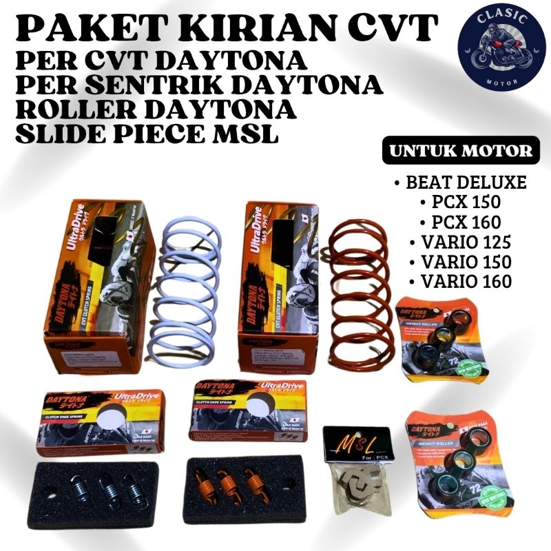 Upgrade kirian cvt vario 125/150 beat deluxe  pcx 150/160 cvt daytona per sentrik Daytona Roller Day