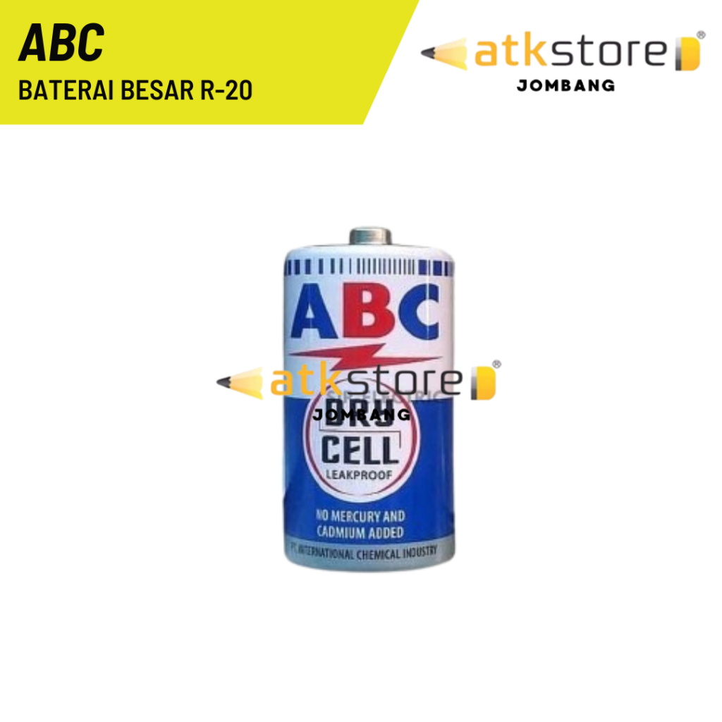 Battery ABC General Purpose R20 / Tipe D Biru / ABC Baterai Besar R-20