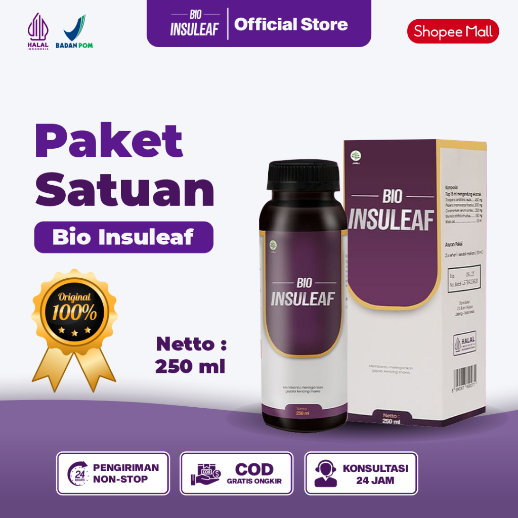 

Bio Insuleaf - Herbal Secara Tradisional Membantu Meringankan Gejala Kencing Manis