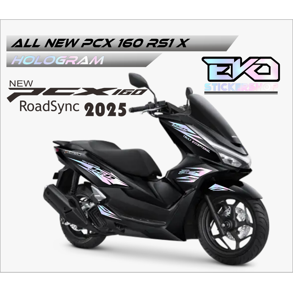 Stiker PCX 2025 Cutting Sticker Pcx 160 RoadSync Striping Variasi Hologram