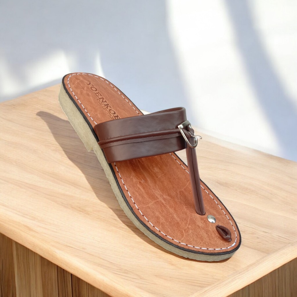 Sandal Tarumpah Tasikmalaya / Sandal Kulit Original 100% Pria / Sandal Tarumpah Karet Mentah Pria De