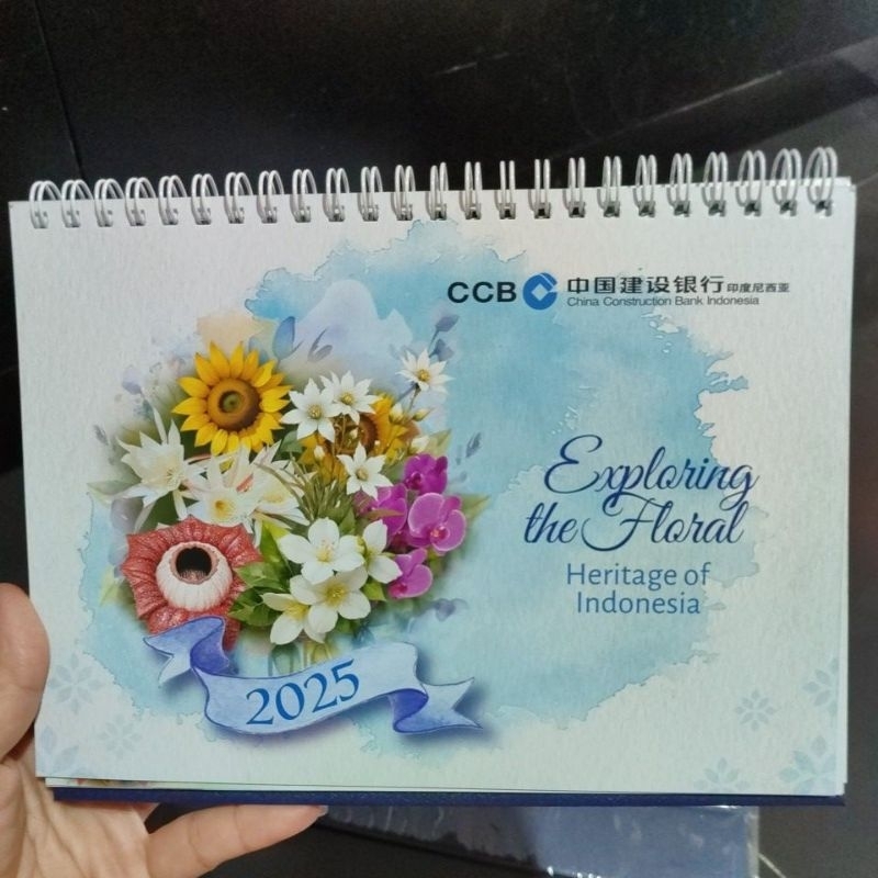 

READY 2025 Kalender Meja bank CCB CCBI / kalender duduk / kalender bulanan