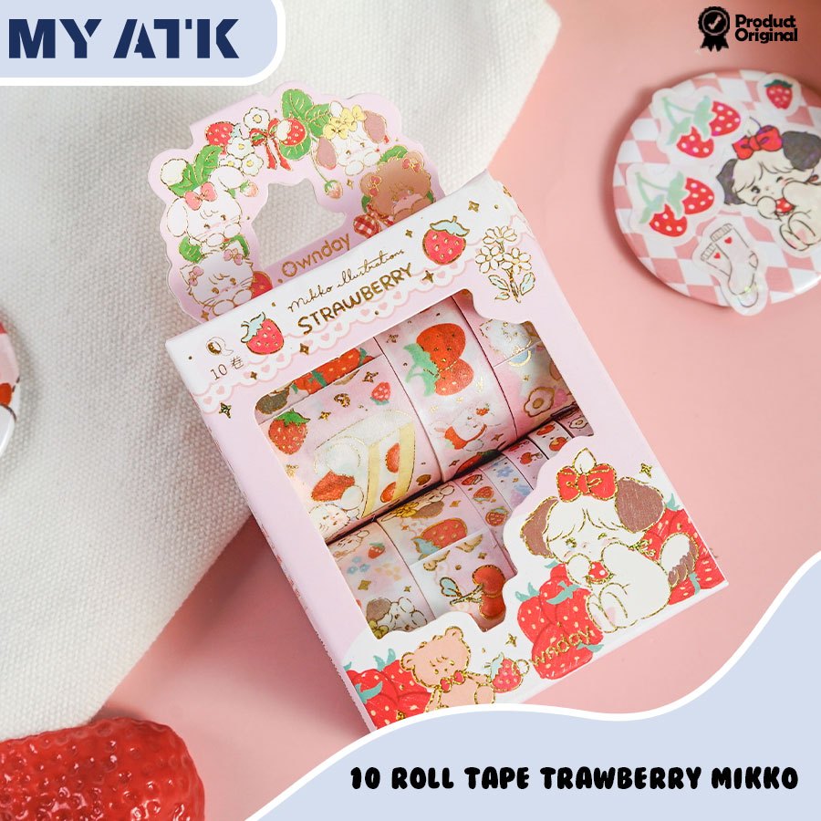 

Stiker Roll Label Strawberry Mikko Deco DIY