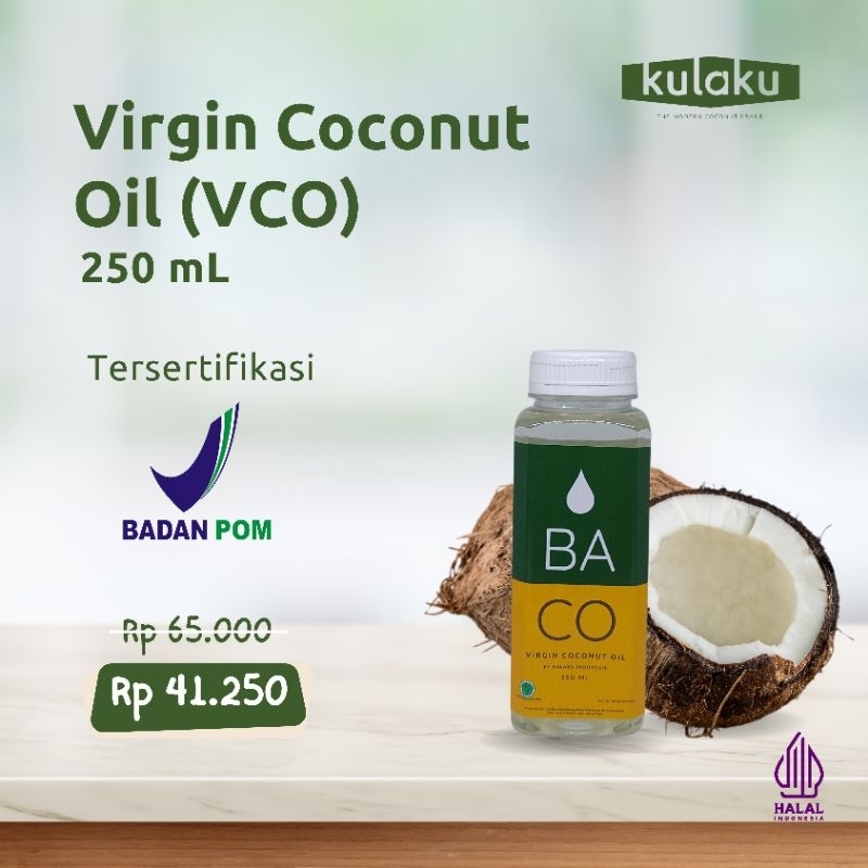 

VCO Virgin Coconut Oil Murni - BACO VCO - KULAKU - 250 ml | Pure and Natural 100%