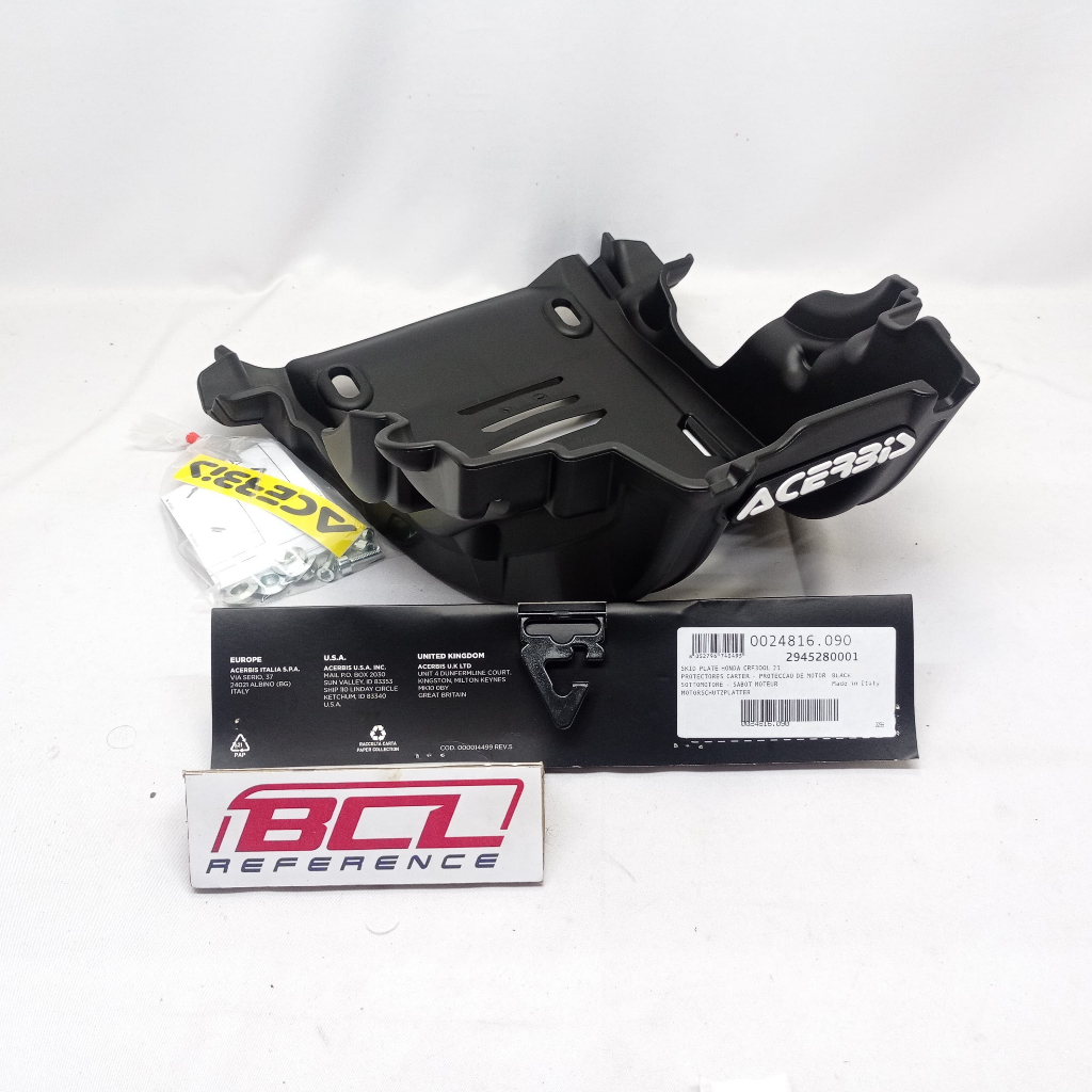 Engine Guard Skidplate CRF 250L ( 21-23 ) Black ACERBIS