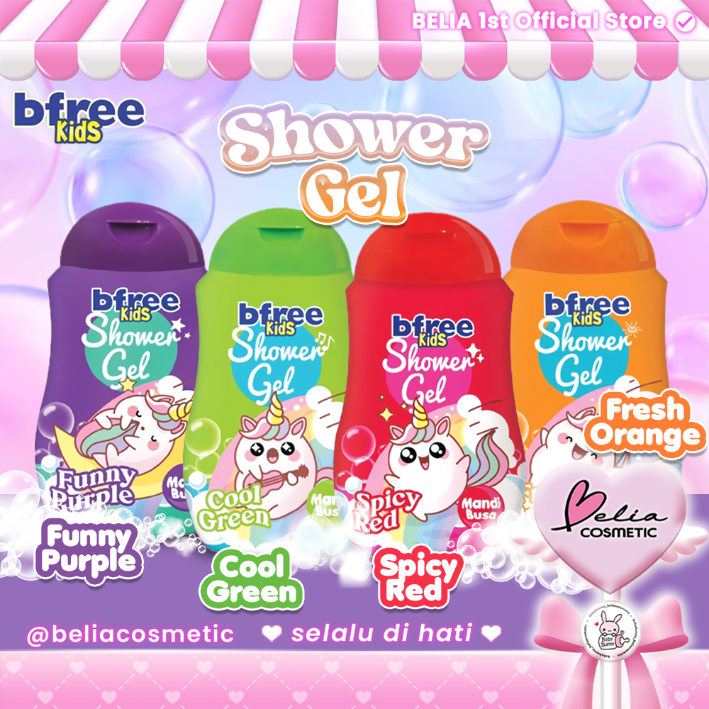 ❤ BELIA ❤ BFREE Kids Shower Gel 300ml | Sabun Mandi Aroma Buah Segar Body Wash