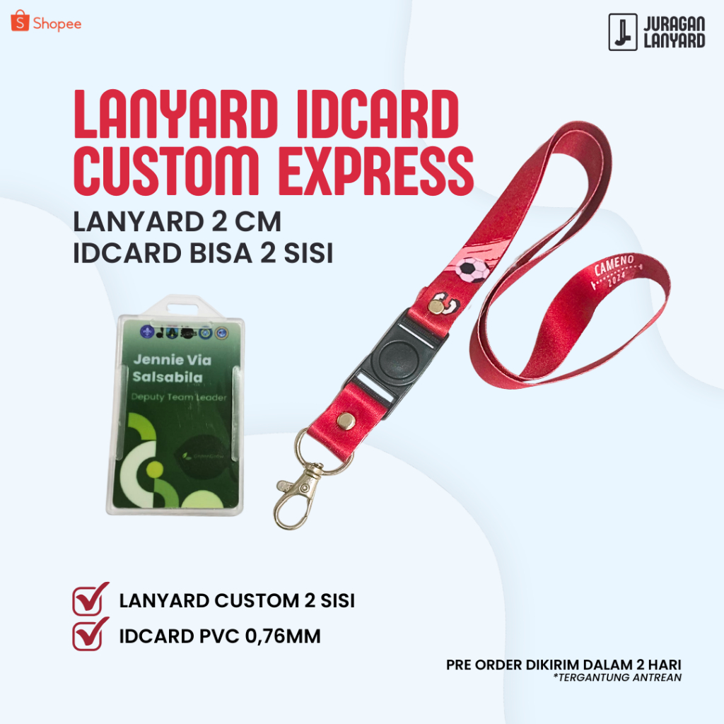 (BIAYA TAMBAHAN) CETAK LANYARD IDCARD EXPRESS