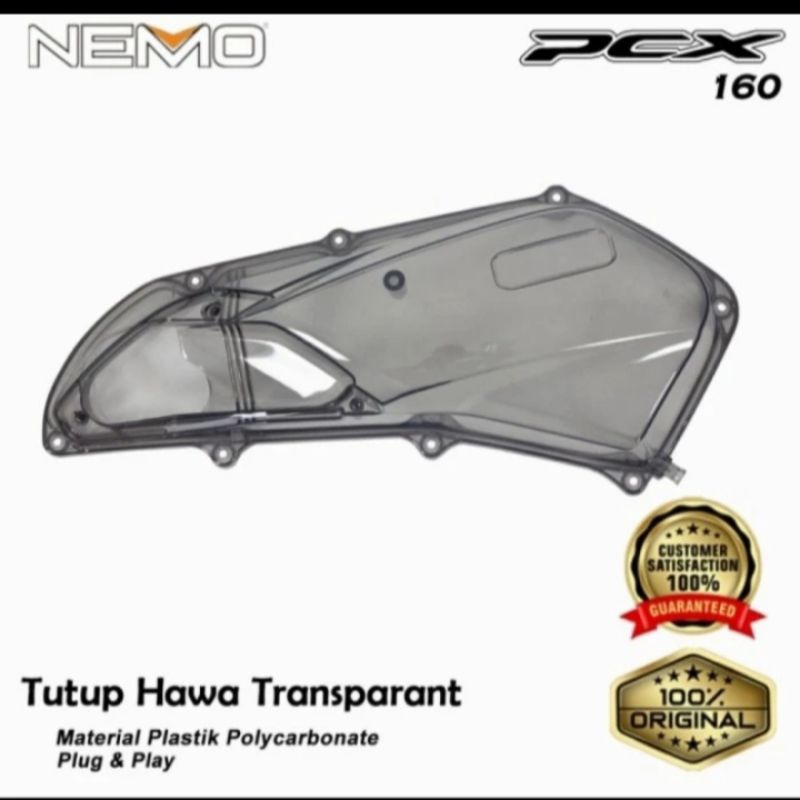 Cover Tutup Filter Hawa PCX 160 Vario 160 Smoke Transparan