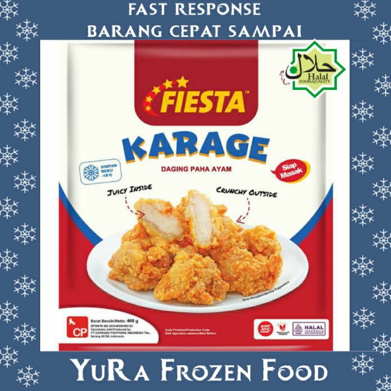 

Daging Paha Ayam FIESTA Karage 400gr Makanan Halal Enak Yura Frozen Food Murah