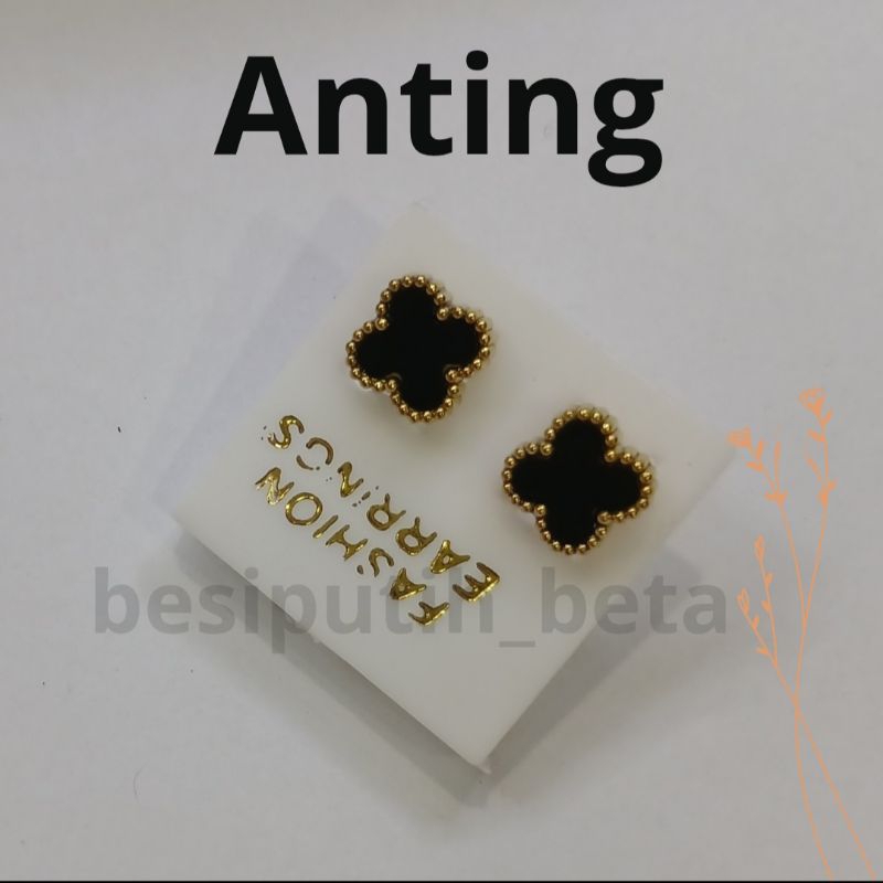 anting besi putih / anting besi putih sepuh kuning