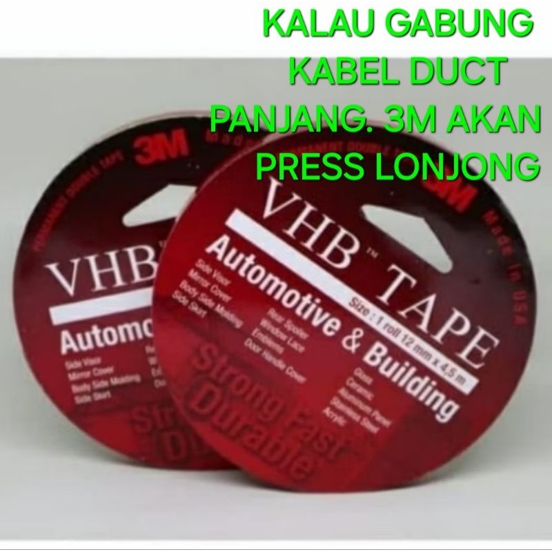 

Doble tape 3M VHB 12mm x 4,5 mtr. Dobletape foam Original